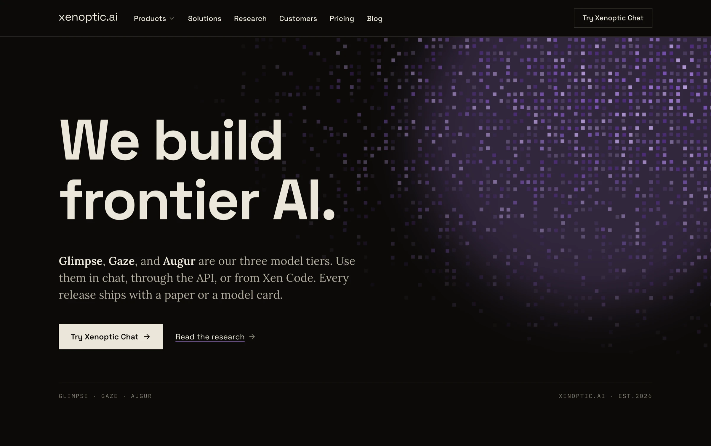 Xenoptic marketing site
